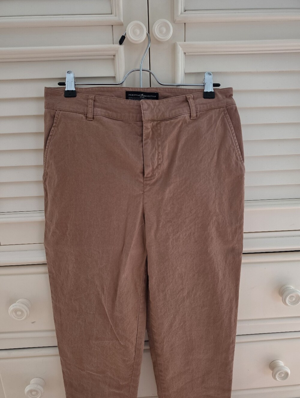 Peruvian Connection Women's Rose Dust Chino Pants